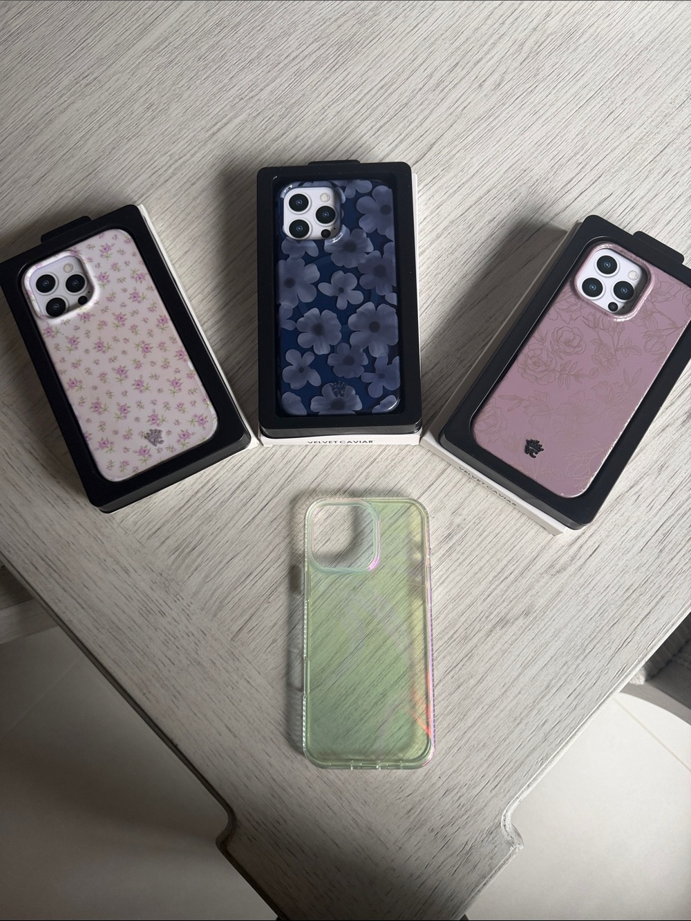 iPhone 16 Pro Max Case Bundle - Pink, Navy, Lilac & Iridescent